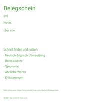 Belegschein