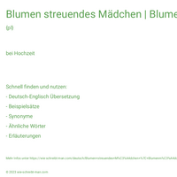 Blumen streuendes Mädchen | Blumenmädchen