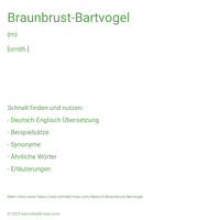 Braunbrust-Bartvogel