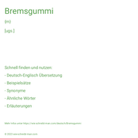 Bremsgummi