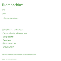 Bremsschirm