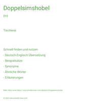 Doppelsimshobel