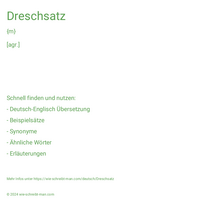 Dreschsatz