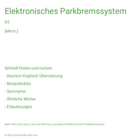 Elektronisches Parkbremssystem