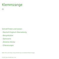 Klemmzange