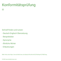 Konformitätsprüfung