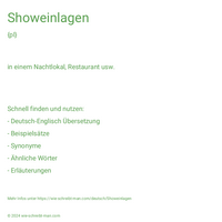 Showeinlagen