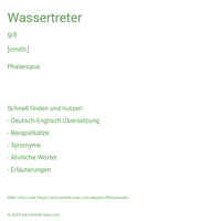 Wassertreter