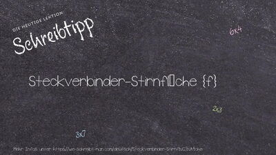 Schreibtipp Steckverbinder-Stirnfläche