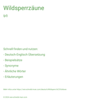 Wildsperrzäune