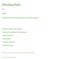 Windlaufteil