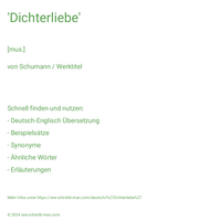 'Dichterliebe'