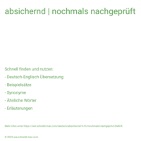 absichernd | nochmals nachgeprüft