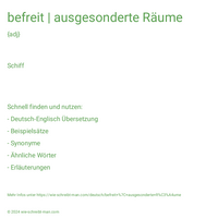 befreit | ausgesonderte Räume