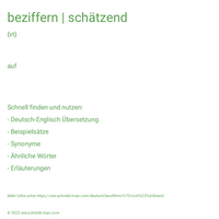 beziffern | schätzend