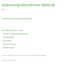 erkennungsdienstliches Material