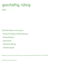 geschäftig, rührig