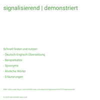 signalisierend | demonstriert