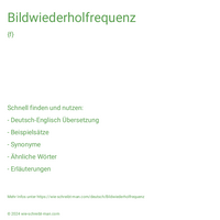 Bildwiederholfrequenz