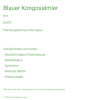 Blauer Kongosalmler