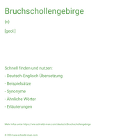 Bruchschollengebirge