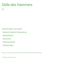 Dülle des Hammers