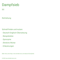 Dampfsieb