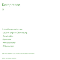 Dornpresse