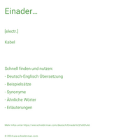 Einader…