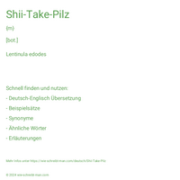 Shii-Take-Pilz