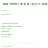 Sitzpirouette | eingesprungene Sitzpirouette