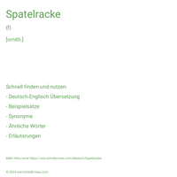 Spatelracke