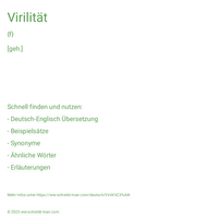 Virilität