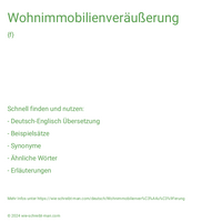 Wohnimmobilienveräußerung