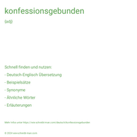 konfessionsgebunden