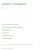 wintern | maukend